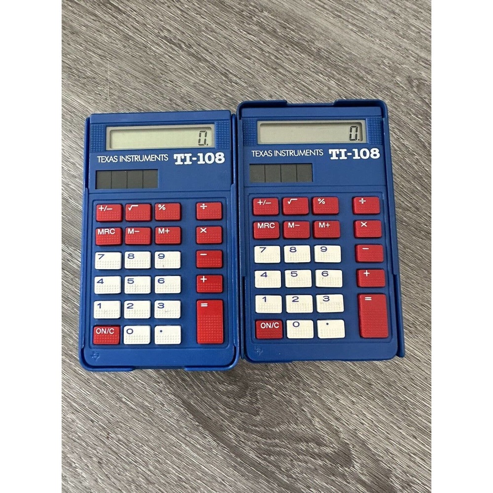 Texas Instruments TI-108 Basic Calculator Lot Of 12